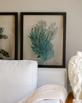 Quadro Sopro do Oceano com Moldura A25 Por Estúdio Flora