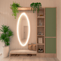 Espelho Decorativo Orgânico Hera M e G Elegance LED com Botão Touch