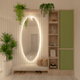 Espelho Decorativo Orgânico Hera P, M e G Light LED com Botão Touch