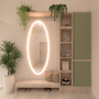 Espelho Decorativo Orgânico Hera P, M e G Line LED com Botão Touch