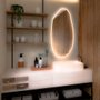 Espelho Decorativo Orgânico Zeus P, M e G Line LED com Botão Touch