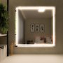 Espelho Decorativo Quadrado Elegance LED com Botão Touch