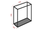 Estrutura Nicho Aéreo Industrial 1000x1000mm