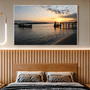 Quadro Barco, Pessoas e Pôr do Sol Por Cida Hoffmann