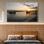 Quadro Barco, Pessoas e Pôr do Sol Por Cida Hoffmann