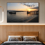 Quadro Barco, Pessoas e Pôr do Sol Por Cida Hoffmann