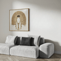 Quadro Cocar Palha 02 com Vidro 900x900mm Por Sidnei Schwanck