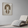 Quadro Cocar Têxtil 07 com Vidro 900x1100mm Por Sidnei Schwanck