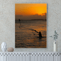 Quadro o Pescador e o Mar Por Cida Hoffmann