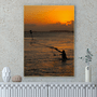 Quadro o Pescador e o Mar Por Cida Hoffmann