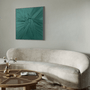Quadro Tecido RT Verde 01 900x900mm Por Sidnei Schwanck